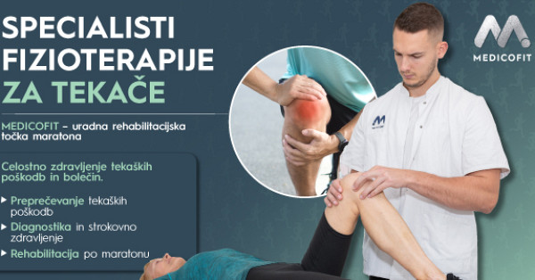 Official NLB Ljubljana Marathon Rehabilitation Point – Medicofit Tent at Trg republike